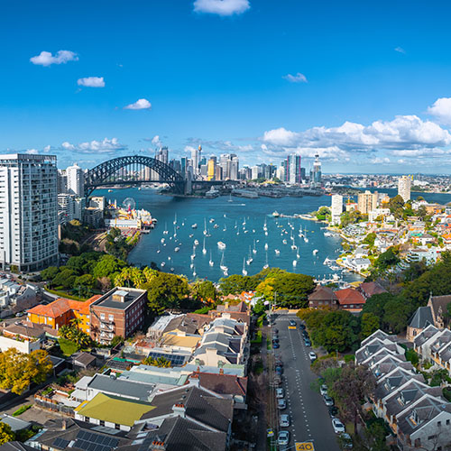 Vue magnifique de la ville de Sydney 